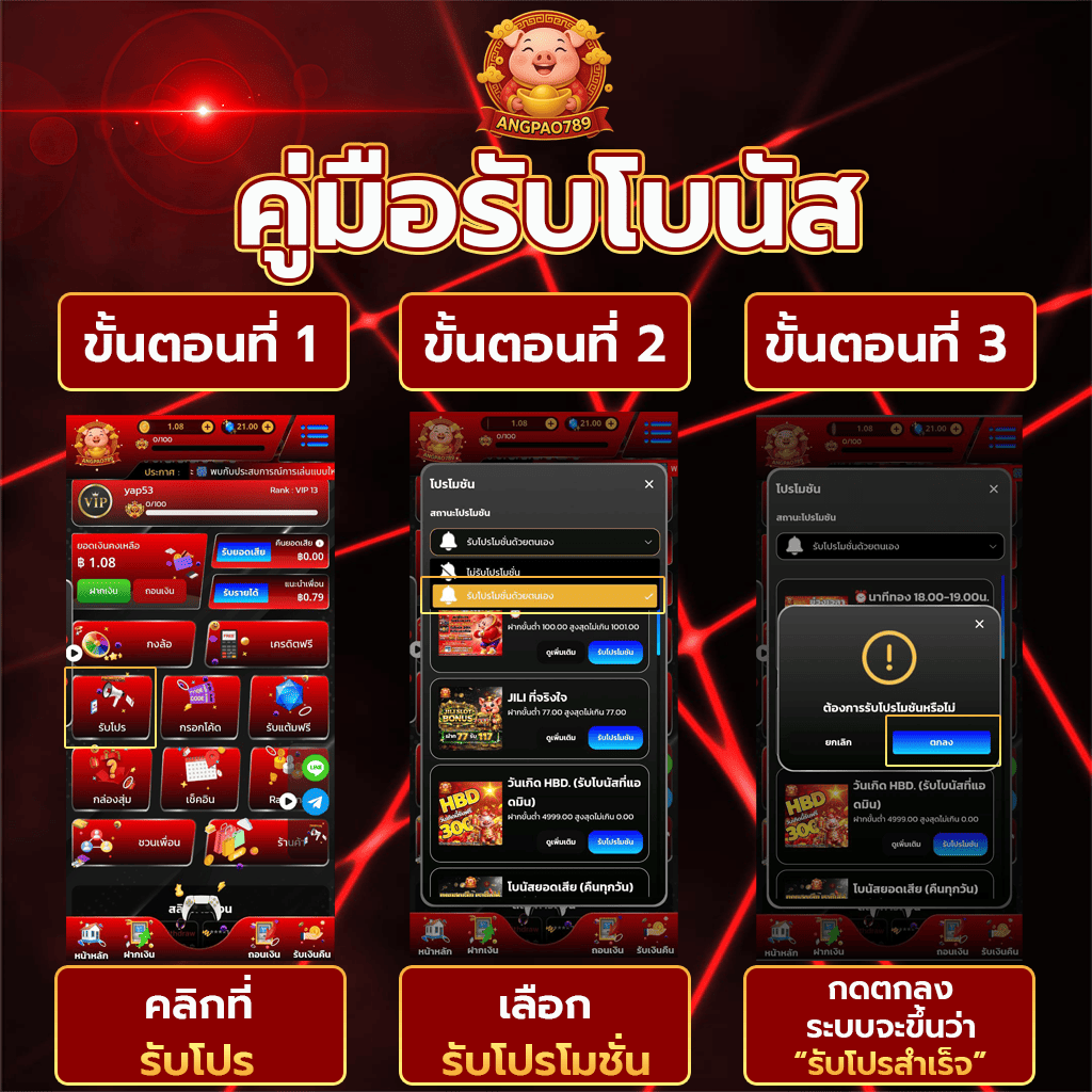 คู่มือรับโบนัส