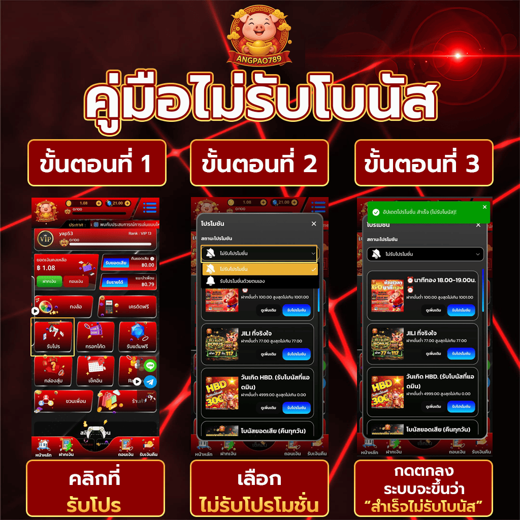 คู่มือไม่รับโบนัส