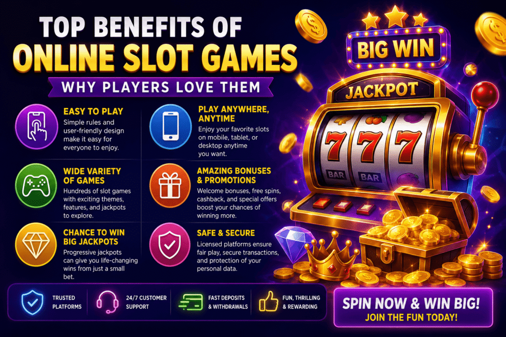 รวมข้อดีของเกมสล็อตออนไลน์ ที่คนเล่นนิยมกัน