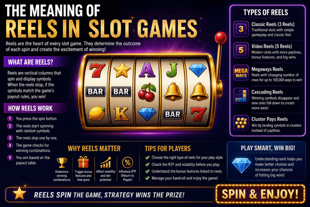 ความหมายของวงล้อ (Reels) ในเกมสล็อต