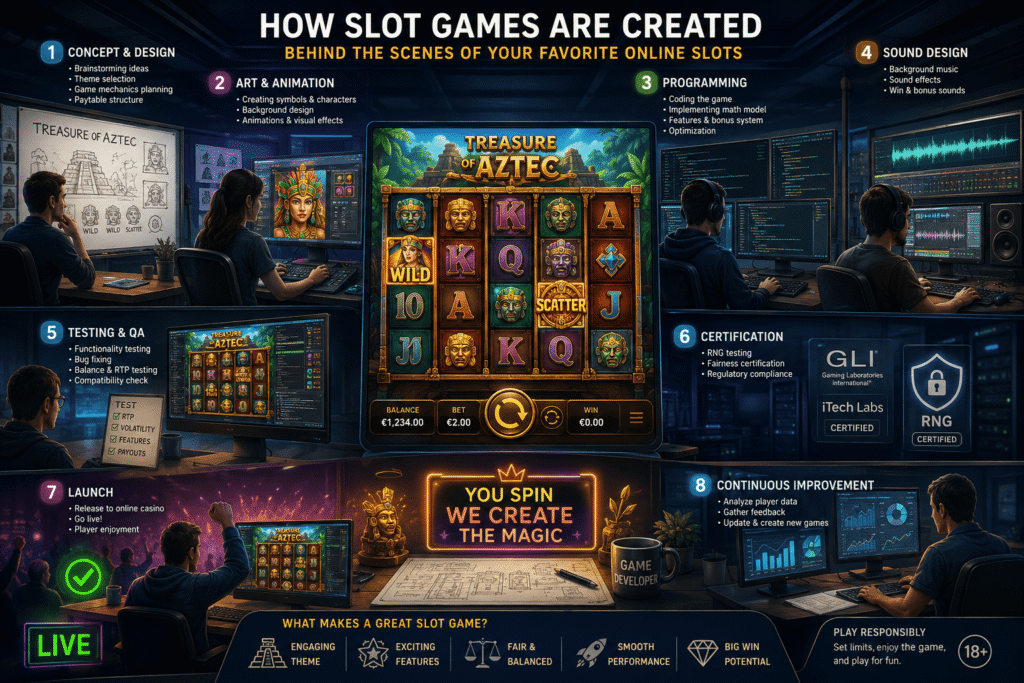 ผู้พัฒนาเกมสล็อตสร้างเกมอย่างไร